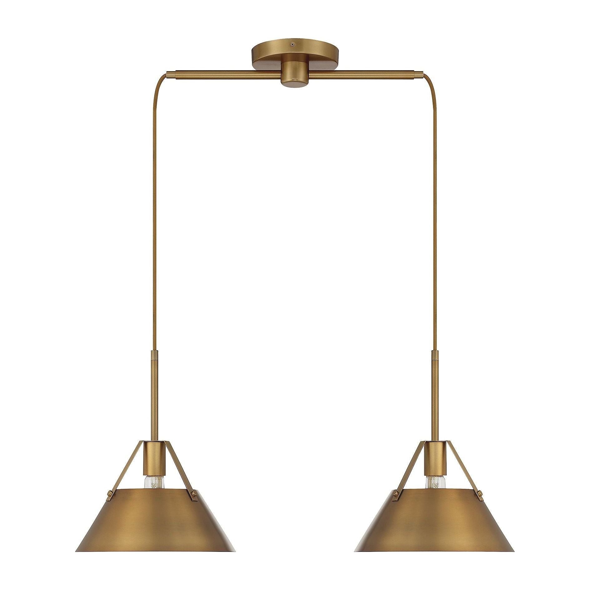 Meridian - 2-Light Linear Chandelier - Lights Canada