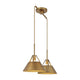 Meridian - 2-Light Linear Chandelier - Lights Canada
