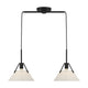 Meridian - 2-Light Linear Chandelier - Lights Canada