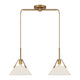 Meridian - 2-Light Linear Chandelier - Lights Canada
