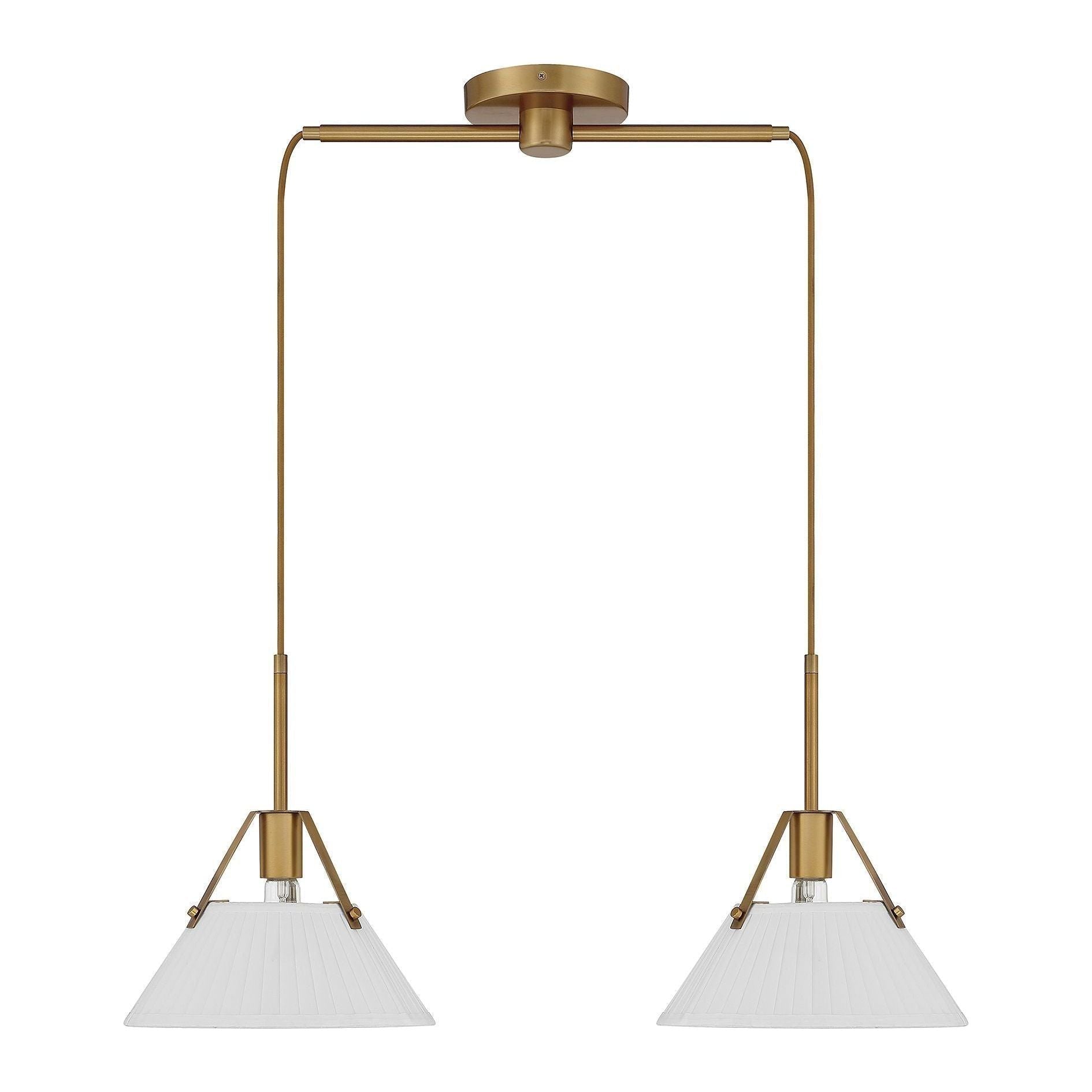 Meridian - 2-Light Linear Chandelier - Lights Canada