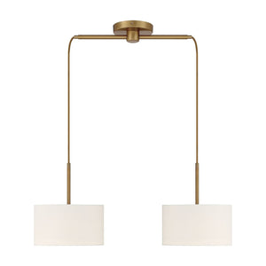 Meridian - 2-Light Linear Chandelier - Lights Canada