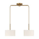 Meridian - 2-Light Linear Chandelier - Lights Canada