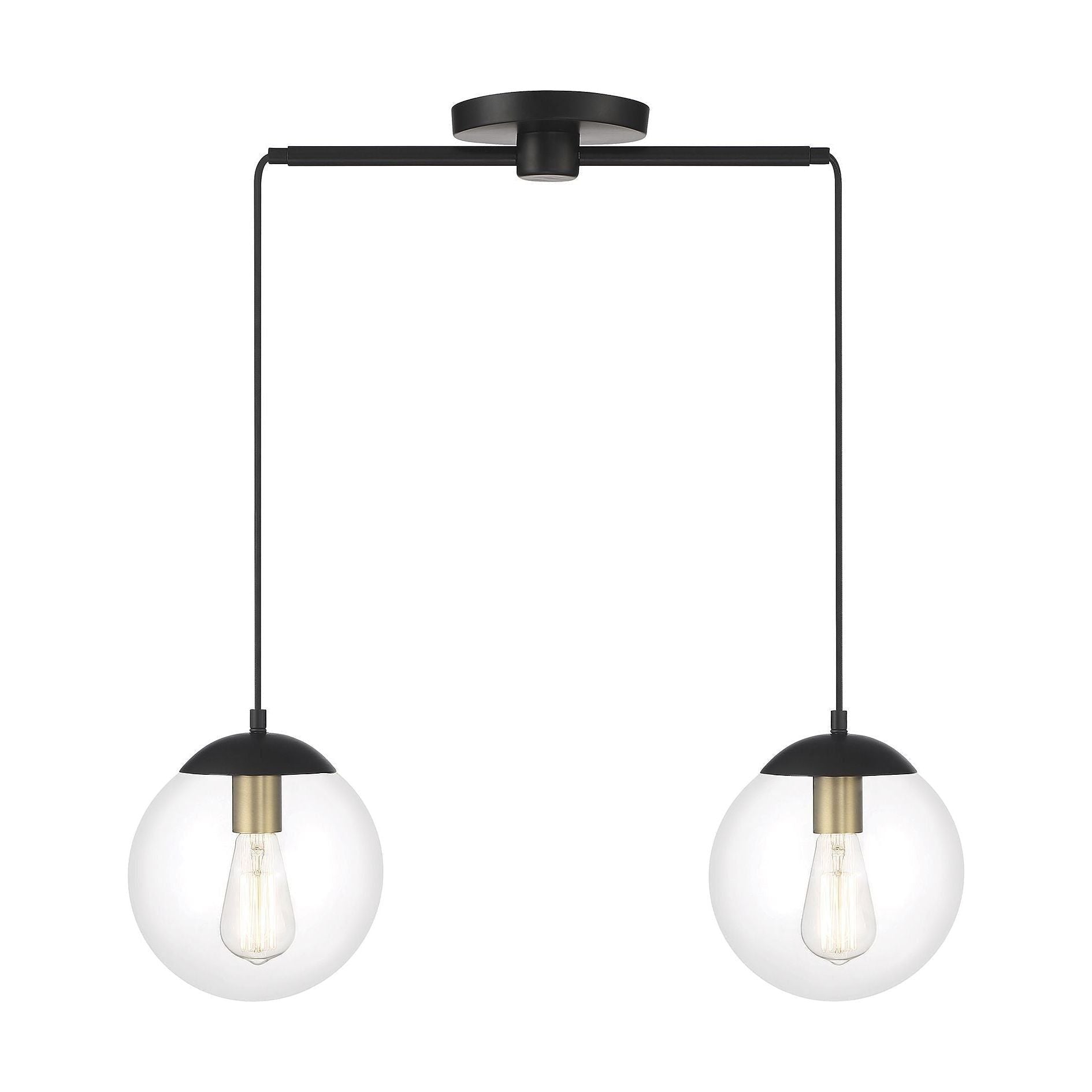 Meridian - 2-Light Linear Chandelier - Lights Canada