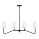 Meridian - 4-Light Linear Chandelier - Lights Canada