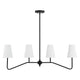 Meridian - 4-Light Linear Chandelier - Lights Canada