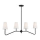 Meridian - 4-Light Linear Chandelier - Lights Canada