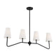 Meridian - 4-Light Linear Chandelier - Lights Canada