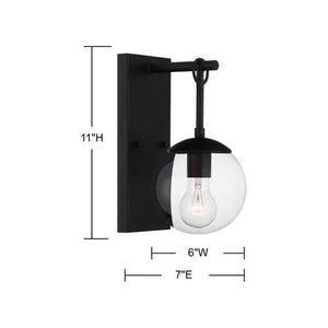 Meridian - 1-Light Outdoor Wall Lantern - Lights Canada