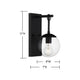 Meridian - 1-Light Outdoor Wall Lantern - Lights Canada