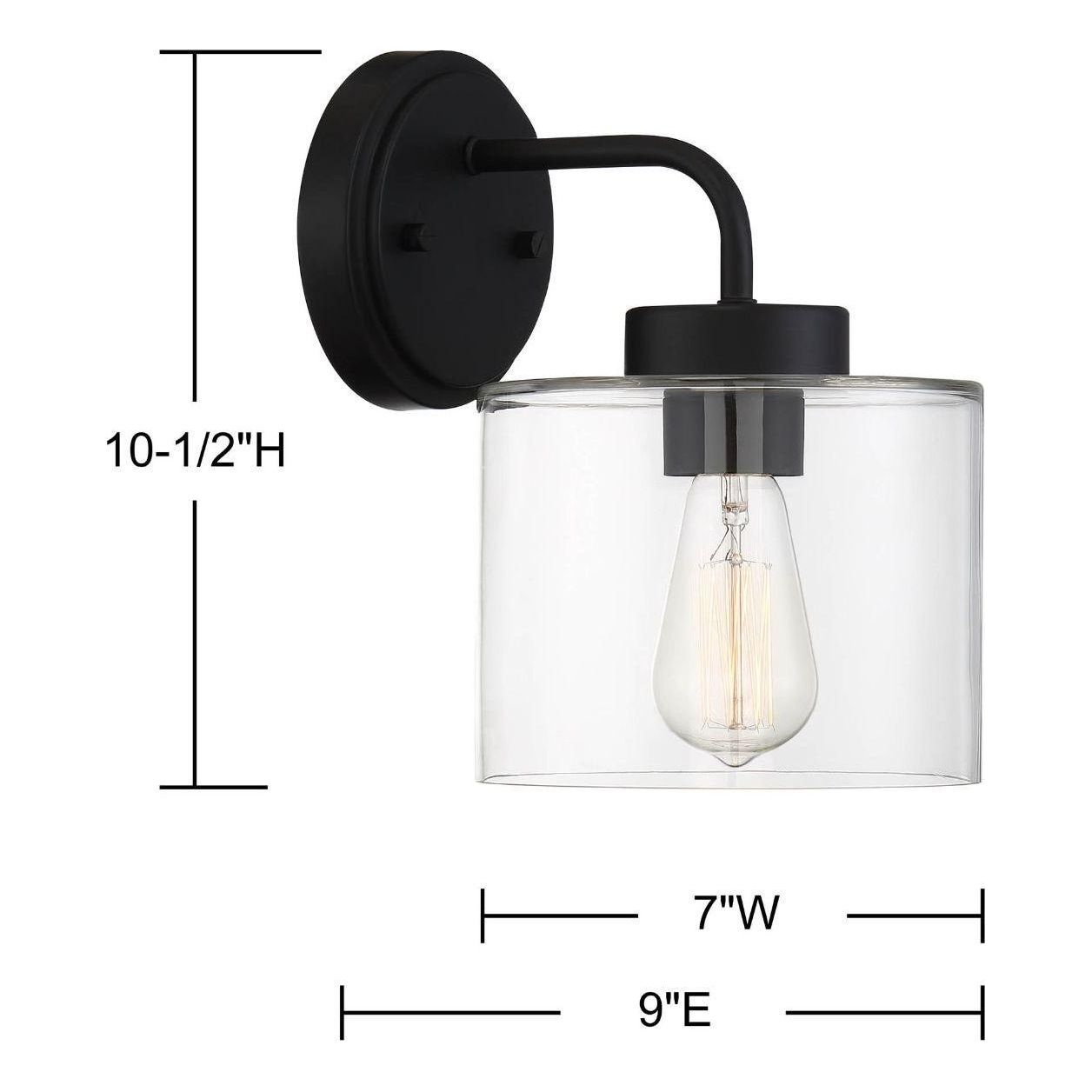 Meridian - 1-Light Outdoor Wall Lantern - Lights Canada