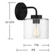 Meridian - 1-Light Outdoor Wall Lantern - Lights Canada