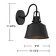 Meridian - 1-Light Outdoor Wall Lantern - Lights Canada