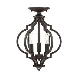 Meridian - 3-Light Convertible Semi Flush / Pendant - Lights Canada