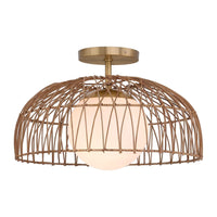 1-Light Convertible Pendant / Semi Flush