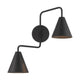 2-Light Adjustable Wall Sconce