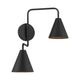 2-Light Adjustable Wall Sconce