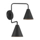 2-Light Adjustable Wall Sconce