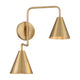 2-Light Adjustable Wall Sconce