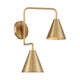 2-Light Adjustable Wall Sconce