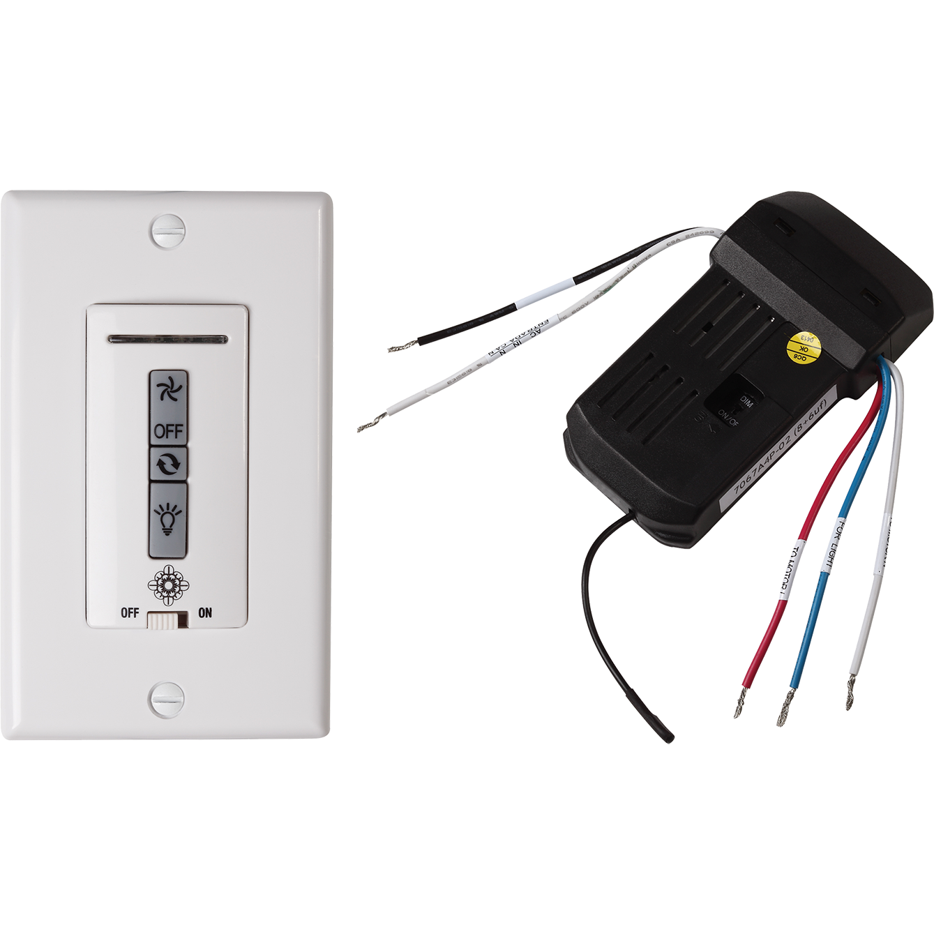 4-Speed with Dimmer Wall / Hand-Held Hardwired Remote Control Kit