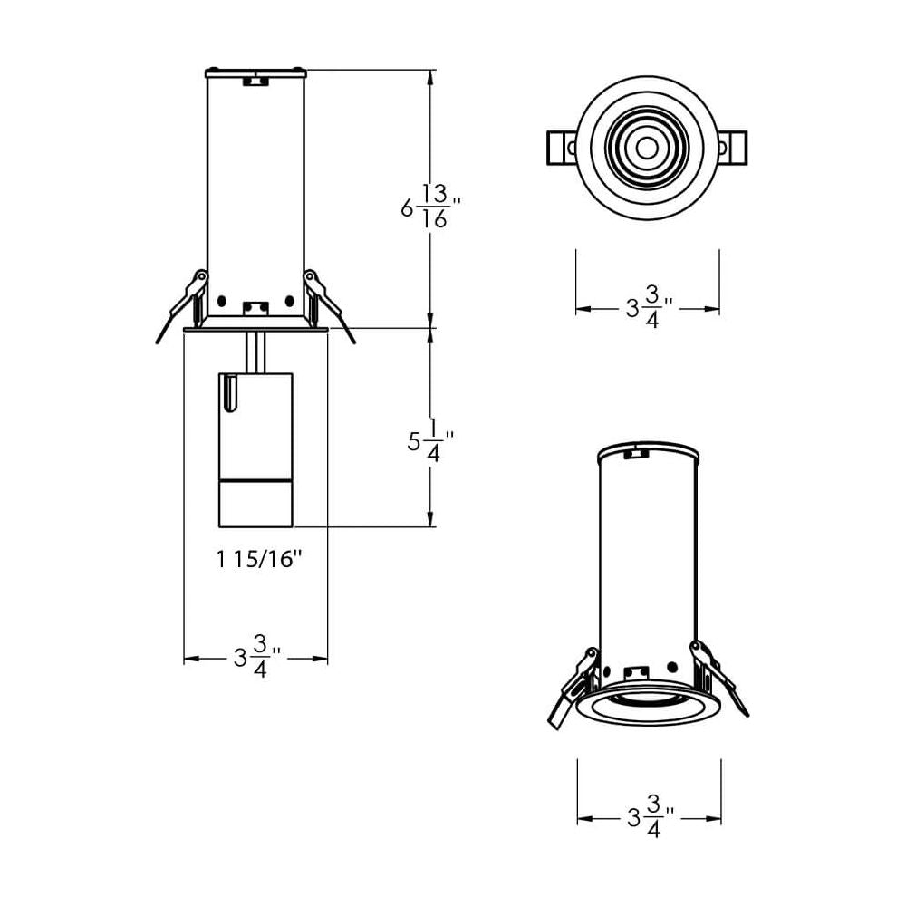 3" 5CCT Multi-Wattage Directional Spot Recessed