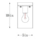 Toro 1-Light Flush Mount