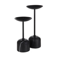 Uma Indoor Iron Pillar Candle Holder (Set of 2)