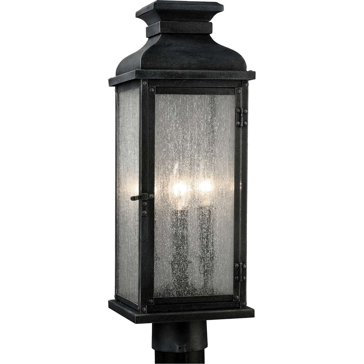 Visual Comfort Studio Collection - Pediment 3-Light Outdoor Post Lantern - Lights Canada