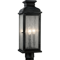 Pediment 3-Light Outdoor Post Lantern
