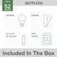 Skyflow Outdoor Fan with LED Light 52"
