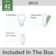 Beck Fan with LED Light 42"