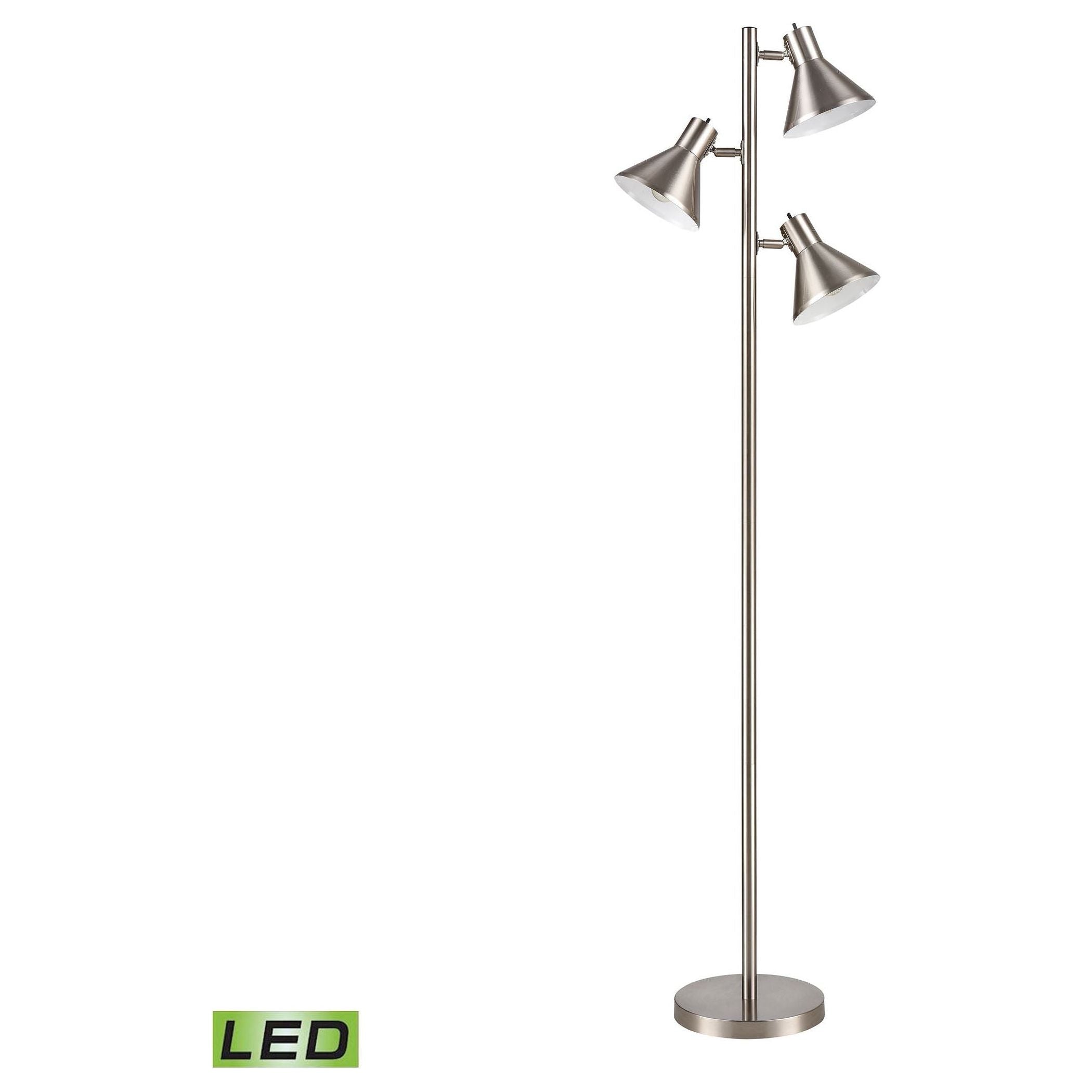 Loman 65" High 3-Light Floor Lamp