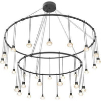 Suspenders 32"/48" Double Ring with Crystal Oval Luminaires