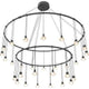 Suspenders 32"/48" Double Ring with Crystal Oval Luminaires
