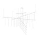 Suspenders 72" 4-Tier Tri-Bar with Crystal Ladder Light Luminaires