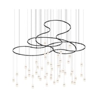 Suspenders 3-Tier Path Matrix with Height Adjustable Etched Through Cylinder Luminaires