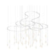 Suspenders 3-Tier Path Matrix with Height Adjustable Etched Through Cylinder Luminaires