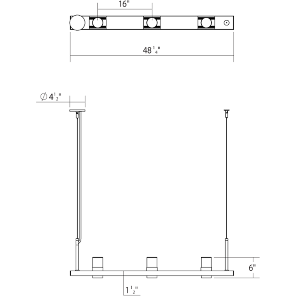 Intervals 4' Linear LED Pendant