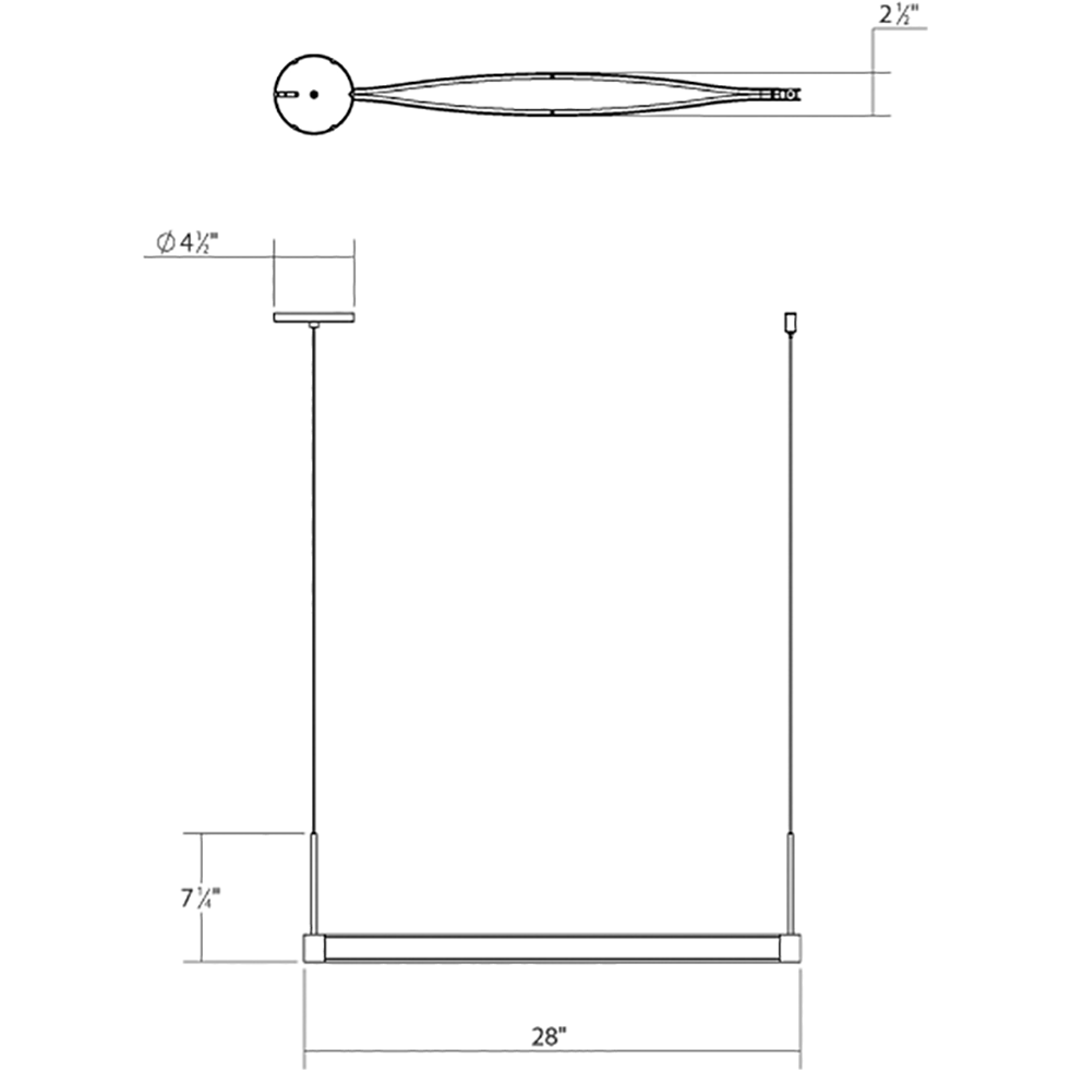 Ola Single Linear LED Pendant