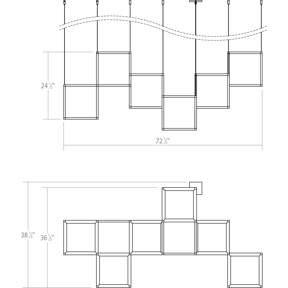 Cubix 6-Light LED Pendant