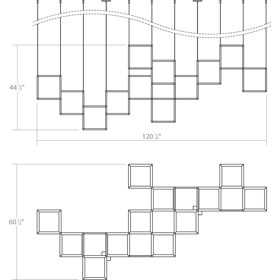 Cubix 12-Light LED Pendant