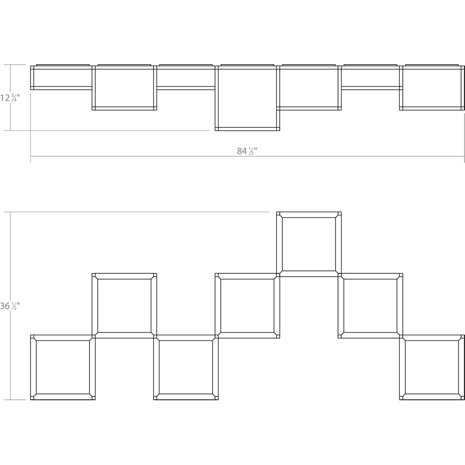 Cubix 7-Light LED Surface Mount