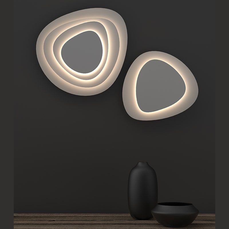 Abstract Panels Small 2-Plate LED Sconce