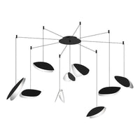 Papillons 9-Light Swag LED Chandelier