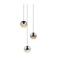 Grapes 3-Light Round Medium LED Pendant