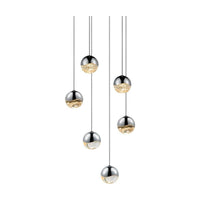 Grapes 6-Light Round Small LED Pendant