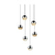 Grapes 6-Light Round Small LED Pendant
