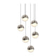 Grapes 6-Light Round Medium LED Pendant