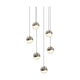 Grapes 6-Light Round Small LED Pendant